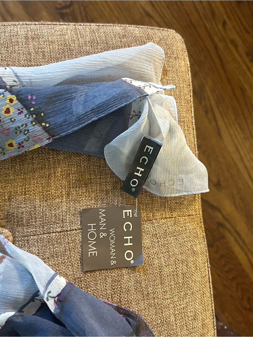 Echo Blue Floral Lightweight Scarf